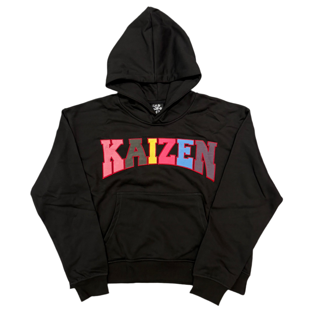 BLACK "KAIZEN" HOODIE