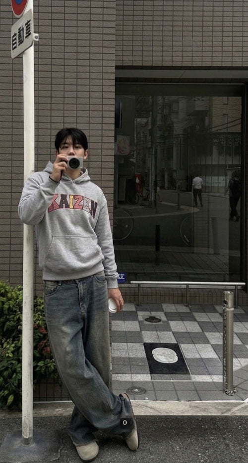 GRAY "KAIZEN" HOODIE